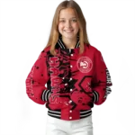 personalized atlanta hawks hexagon cluster red black varsity jacket best selling.webp