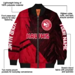 personalized atlanta hawks hexagon mesh red black bomber jacket best selling