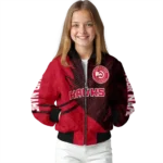 personalized atlanta hawks hexagon mesh red black bomber jacket best selling