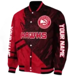 personalized atlanta hawks hexagon mesh red black varsity jacket best selling.webp