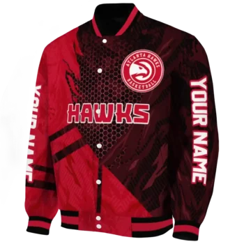personalized atlanta hawks hexagon mesh red black varsity jacket best selling.webp