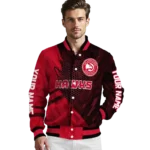 personalized atlanta hawks hexagon mesh red black varsity jacket best selling.webp