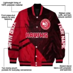 personalized atlanta hawks hexagon mesh red black varsity jacket best selling.webp