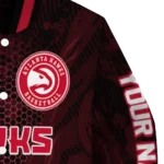 personalized atlanta hawks hexagon mesh red black varsity jacket best selling.webp