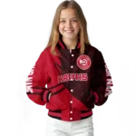 personalized atlanta hawks hexagon mesh red black varsity jacket best selling.webp