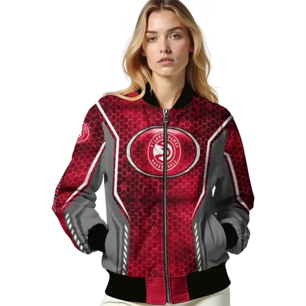 personalized atlanta hawks power plate red bomber jacket latest model