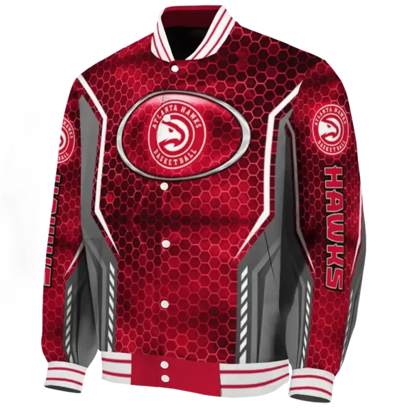 personalized atlanta hawks power plate red varsity jacket best selling.webp