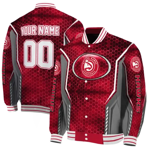 personalized atlanta hawks power plate red varsity jacket fashion forward.webp