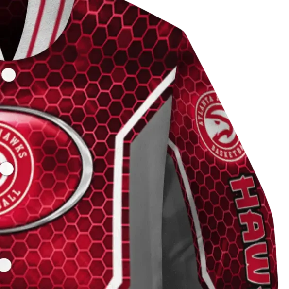 personalized atlanta hawks power plate red varsity jacket premium grade.webp