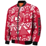 personalized atlanta hawks pyramid shapes red bomber jacket best selling