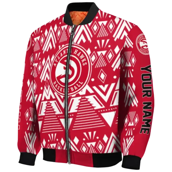 personalized atlanta hawks pyramid shapes red bomber jacket best selling