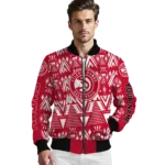 personalized atlanta hawks pyramid shapes red bomber jacket best selling