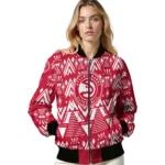personalized atlanta hawks pyramid shapes red bomber jacket best selling