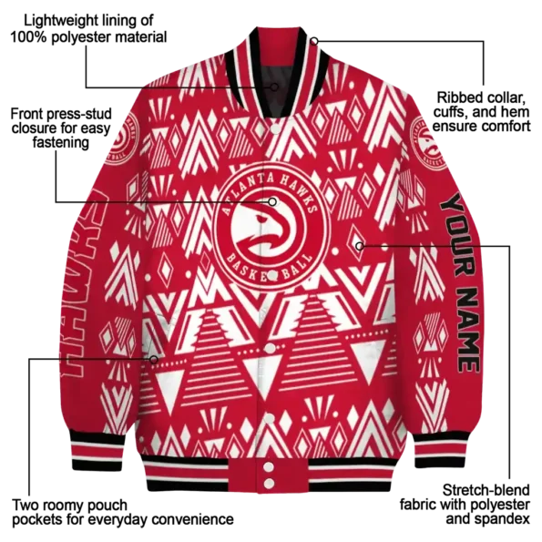 personalized atlanta hawks pyramid shapes red varsity jacket new arrival.webp