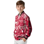 personalized atlanta hawks pyramid shapes red varsity jacket best selling.webp