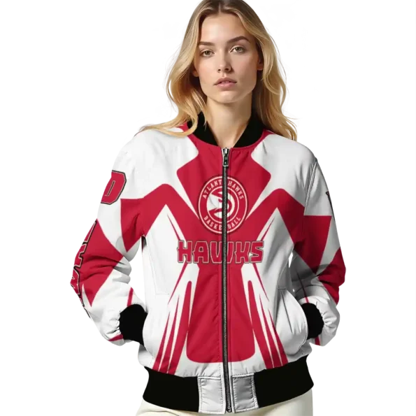 personalized atlanta hawks spider mark red bomber jacket latest model.webp