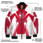 personalized atlanta hawks spider mark red bomber jacket best selling.webp