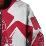 personalized atlanta hawks spider mark red bomber jacket best selling.webp