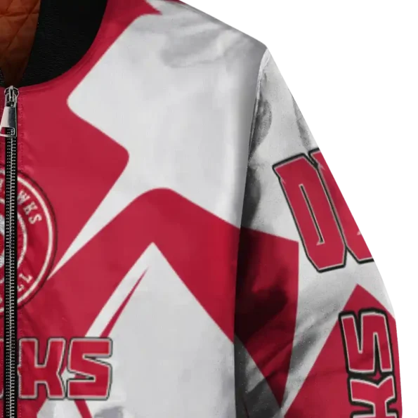 personalized atlanta hawks spider mark red bomber jacket premium grade.webp