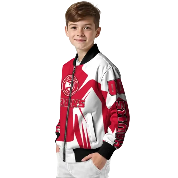 personalized atlanta hawks spider mark red bomber jacket trendy.webp