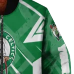 personalized boston celtics chevron angles green bomber jacket best selling
