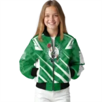 personalized boston celtics chevron angles green bomber jacket best selling