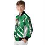personalized boston celtics chevron angles green bomber jacket best selling