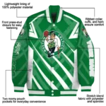 personalized boston celtics chevron angles green varsity jacket best selling.webp