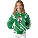 personalized boston celtics chevron angles green varsity jacket best selling.webp