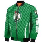 personalized boston celtics chevron arrow green bomber jacket best selling