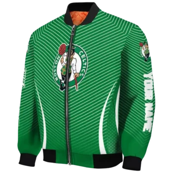 personalized boston celtics chevron arrow green bomber jacket best selling