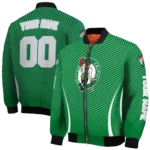 personalized boston celtics chevron arrow green bomber jacket best selling