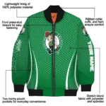 personalized boston celtics chevron arrow green bomber jacket best selling