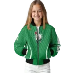 personalized boston celtics chevron arrow green bomber jacket best selling