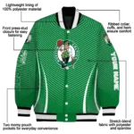 personalized boston celtics chevron arrow green varsity jacket best selling.webp