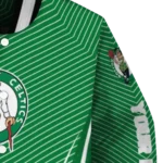 personalized boston celtics chevron arrow green varsity jacket best selling.webp