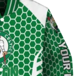 personalized boston celtics hexagon grid green varsity jacket best selling.webp
