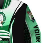 personalized boston celtics mesh effect green black varsity jacket best selling.webp