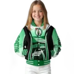 personalized boston celtics mesh effect green black varsity jacket best selling.webp