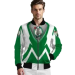 personalized boston celtics v stripes green white bomber jacket best selling