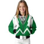 personalized boston celtics v stripes green white bomber jacket best selling