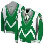 personalized boston celtics v stripes green white varsity jacket best selling.webp