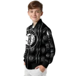 personalized brooklyn nets bolt stripe black bomber jacket best selling