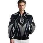 personalized brooklyn nets mesh chest black bomber jacket best selling