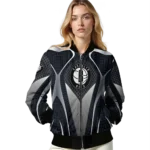 personalized brooklyn nets mesh chest black bomber jacket best selling