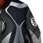 personalized brooklyn nets mesh chest black bomber jacket best selling