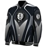personalized brooklyn nets mesh chest black varsity jacket best selling.webp