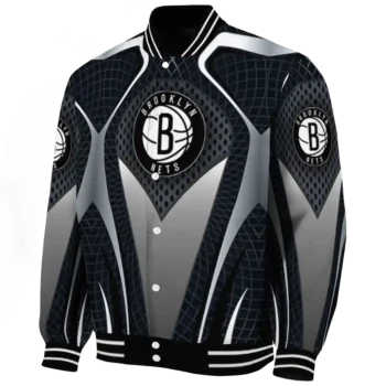 personalized brooklyn nets mesh chest black varsity jacket best selling.webp