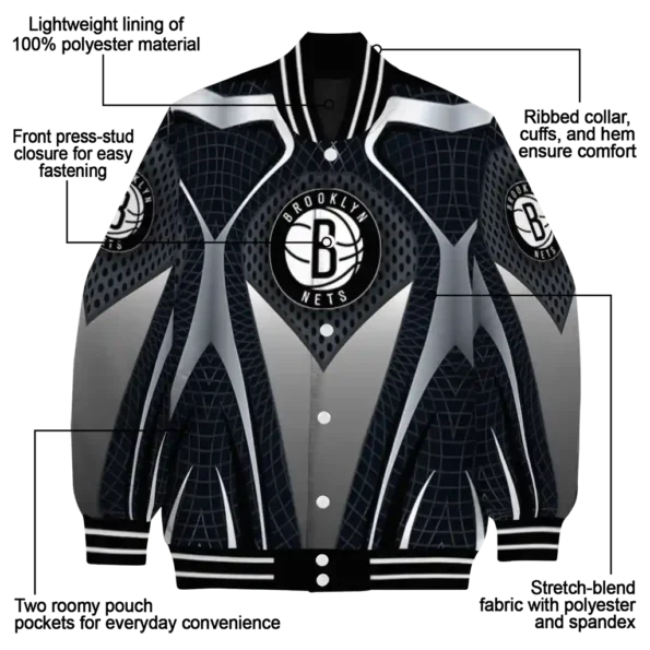 personalized brooklyn nets mesh chest black varsity jacket new arrival.webp