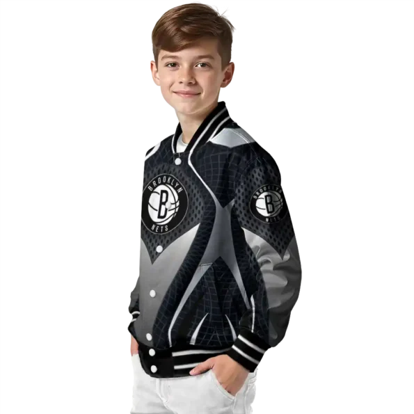 personalized brooklyn nets mesh chest black varsity jacket trendy.webp